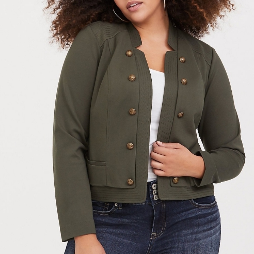 Torrid military jacket new size 2